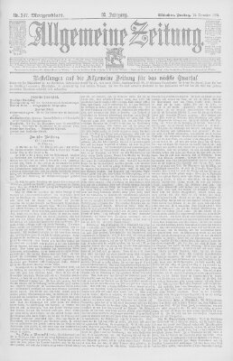 Allgemeine Zeitung Freitag 15. Dezember 1893