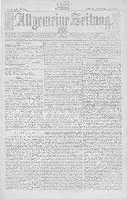 Allgemeine Zeitung Dienstag 2. Januar 1894