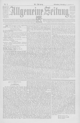 Allgemeine Zeitung Samstag 6. Januar 1894