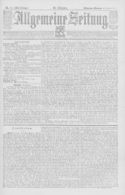 Allgemeine Zeitung Montag 15. Januar 1894