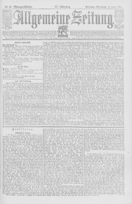 Allgemeine Zeitung Mittwoch 17. Januar 1894