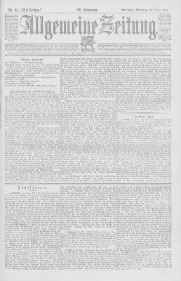 Allgemeine Zeitung Montag 22. Januar 1894