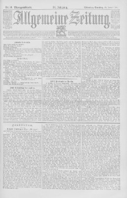 Allgemeine Zeitung Samstag 27. Januar 1894