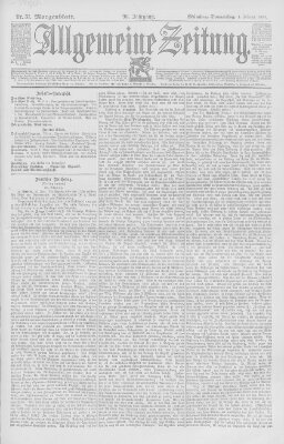 Allgemeine Zeitung Donnerstag 1. Februar 1894