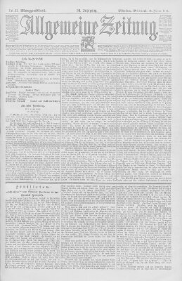 Allgemeine Zeitung Mittwoch 21. Februar 1894