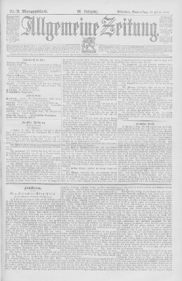 Allgemeine Zeitung Donnerstag 22. Februar 1894