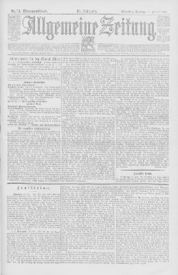 Allgemeine Zeitung Freitag 23. Februar 1894