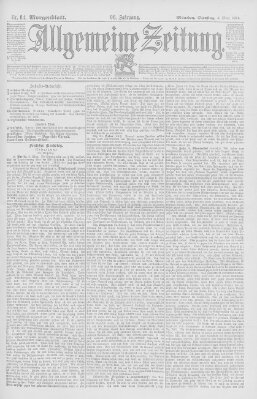 Allgemeine Zeitung Dienstag 6. März 1894