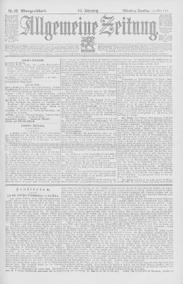 Allgemeine Zeitung Samstag 10. März 1894