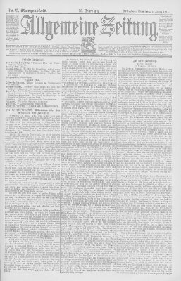 Allgemeine Zeitung Samstag 17. März 1894