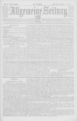 Allgemeine Zeitung Dienstag 20. März 1894