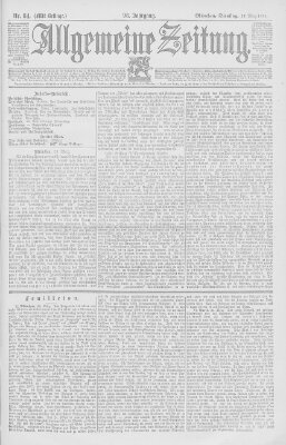 Allgemeine Zeitung Dienstag 27. März 1894