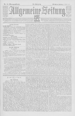 Allgemeine Zeitung Freitag 6. April 1894