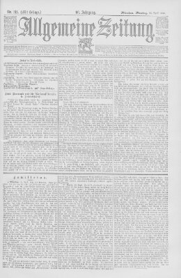 Allgemeine Zeitung Montag 23. April 1894