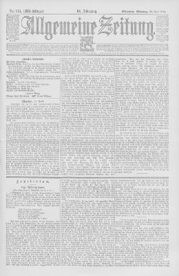 Allgemeine Zeitung Montag 30. April 1894