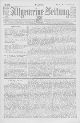 Allgemeine Zeitung Sonntag 6. Mai 1894