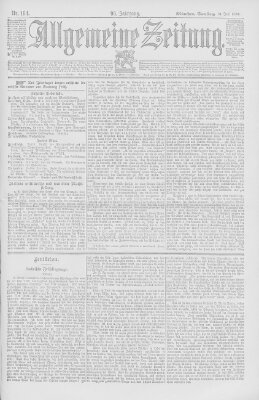 Allgemeine Zeitung Samstag 16. Juni 1894