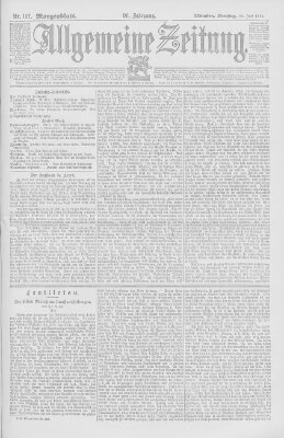 Allgemeine Zeitung Dienstag 19. Juni 1894