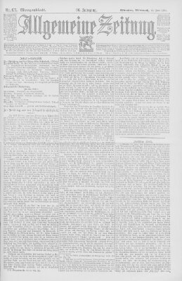 Allgemeine Zeitung Mittwoch 27. Juni 1894