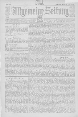 Allgemeine Zeitung Sonntag 1. Juli 1894