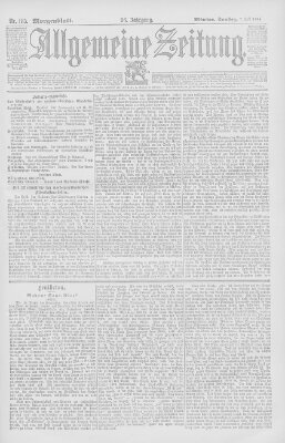 Allgemeine Zeitung Samstag 7. Juli 1894