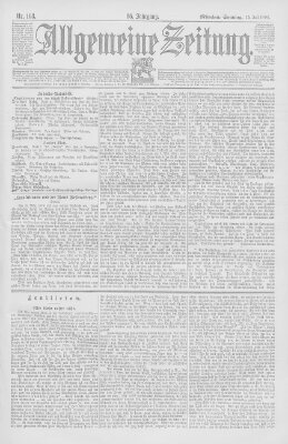 Allgemeine Zeitung Sonntag 15. Juli 1894