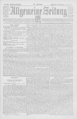 Allgemeine Zeitung Donnerstag 9. August 1894