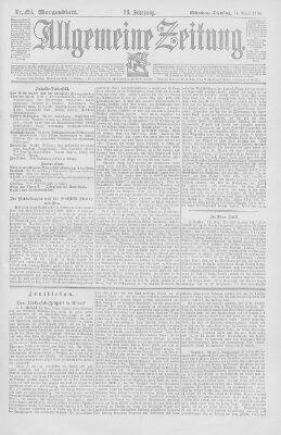 Allgemeine Zeitung Dienstag 14. August 1894