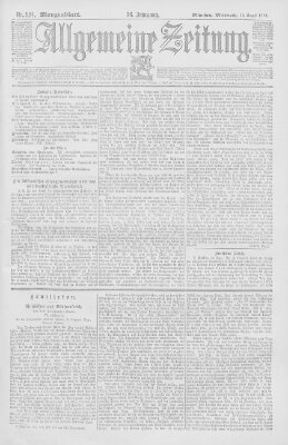 Allgemeine Zeitung Mittwoch 15. August 1894