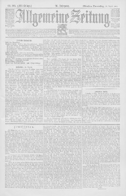 Allgemeine Zeitung Donnerstag 16. August 1894