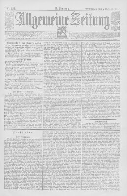 Allgemeine Zeitung Sonntag 19. August 1894