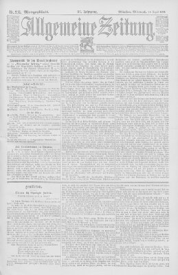 Allgemeine Zeitung Mittwoch 29. August 1894