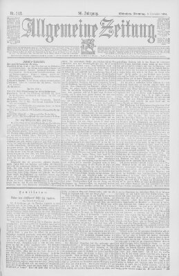 Allgemeine Zeitung Sonntag 2. September 1894