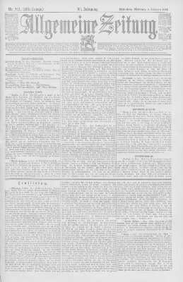 Allgemeine Zeitung Montag 3. September 1894