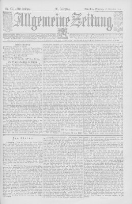 Allgemeine Zeitung Montag 17. September 1894