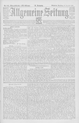 Allgemeine Zeitung Samstag 22. September 1894