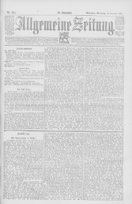 Allgemeine Zeitung Sonntag 23. September 1894