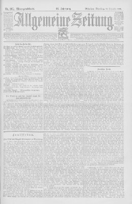 Allgemeine Zeitung Dienstag 25. September 1894