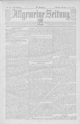 Allgemeine Zeitung Montag 1. Oktober 1894