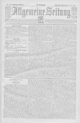 Allgemeine Zeitung Mittwoch 3. Oktober 1894