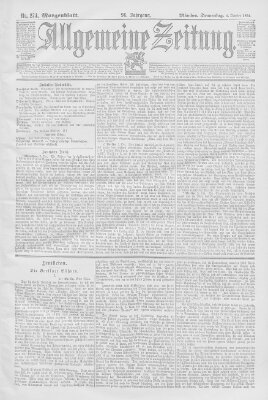 Allgemeine Zeitung Donnerstag 4. Oktober 1894