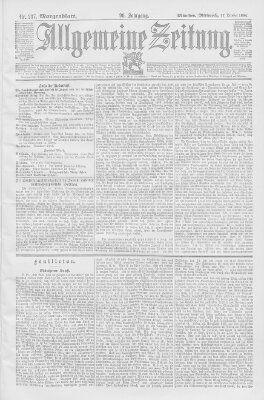 Allgemeine Zeitung Mittwoch 17. Oktober 1894