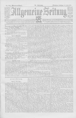 Allgemeine Zeitung Freitag 26. Oktober 1894