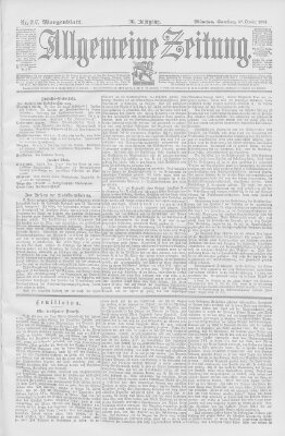 Allgemeine Zeitung Samstag 27. Oktober 1894