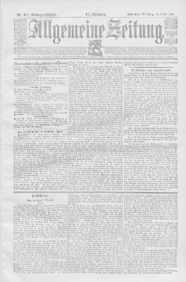 Allgemeine Zeitung Dienstag 30. Oktober 1894