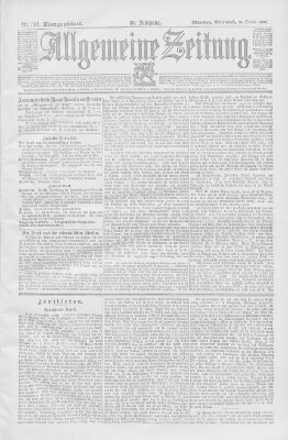 Allgemeine Zeitung Mittwoch 31. Oktober 1894