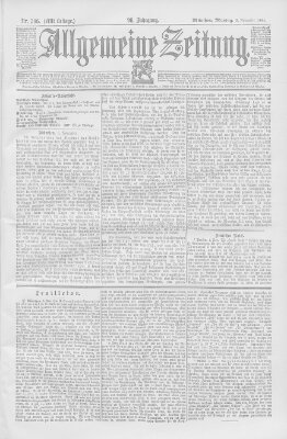 Allgemeine Zeitung Montag 5. November 1894