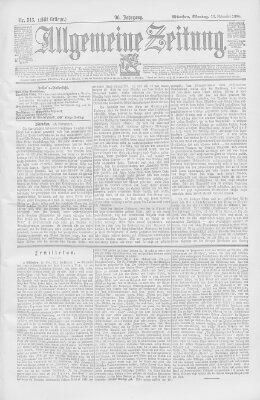 Allgemeine Zeitung Montag 12. November 1894