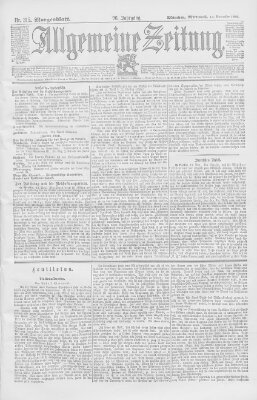 Allgemeine Zeitung Mittwoch 14. November 1894