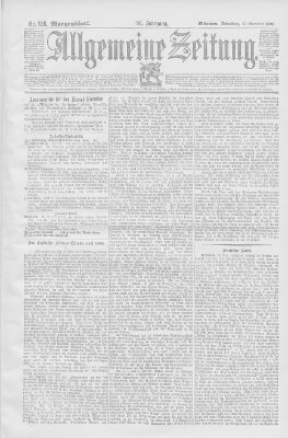 Allgemeine Zeitung Dienstag 27. November 1894